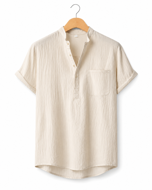 Lazio Linen Henley Shirt