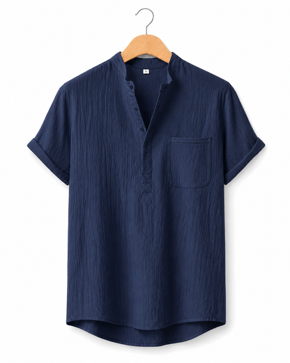 Lazio Linen Henley Shirt
