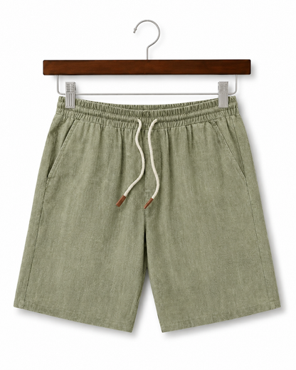 Santorini Resort Linen Shorts