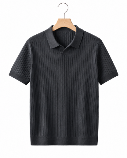 Lake Como Ribbed-Knit Polo