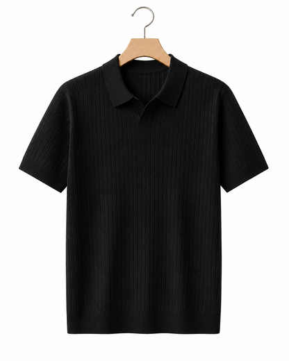 Lake Como Ribbed-Knit Polo