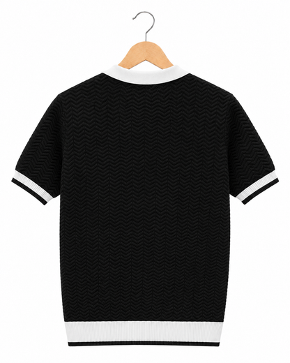 Portofino Wave-Knit Polo