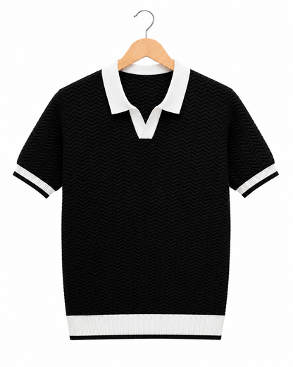 Portofino Wave-Knit Polo