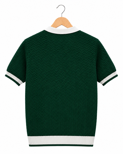 Portofino Wave-Knit Polo