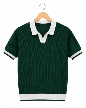 Portofino Wave-Knit Polo