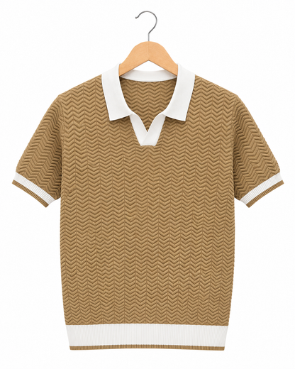 Portofino Wave-Knit Polo