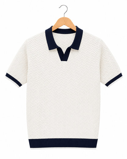 Portofino Wave-Knit Polo